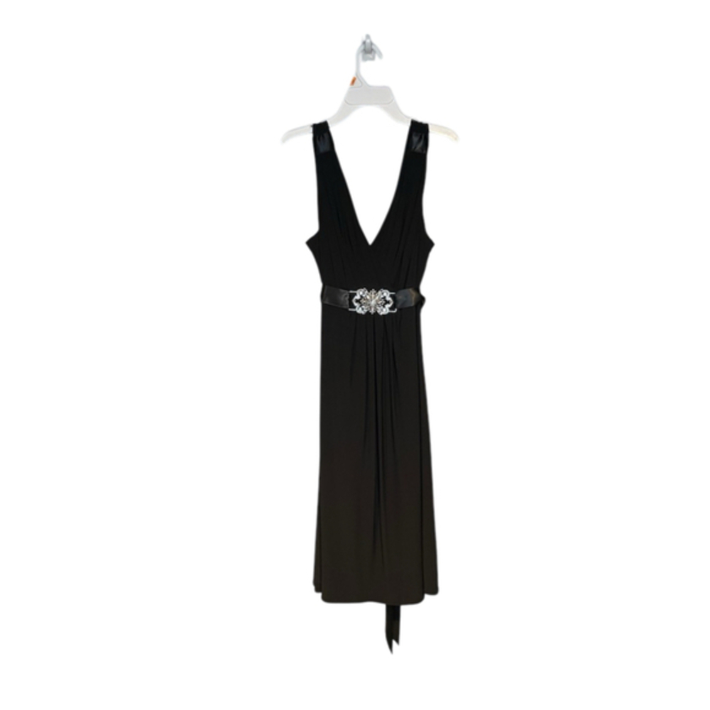 Scarlett Nite Dress Empire Waist Sleeveless Black Jersey Embellishment Size 12